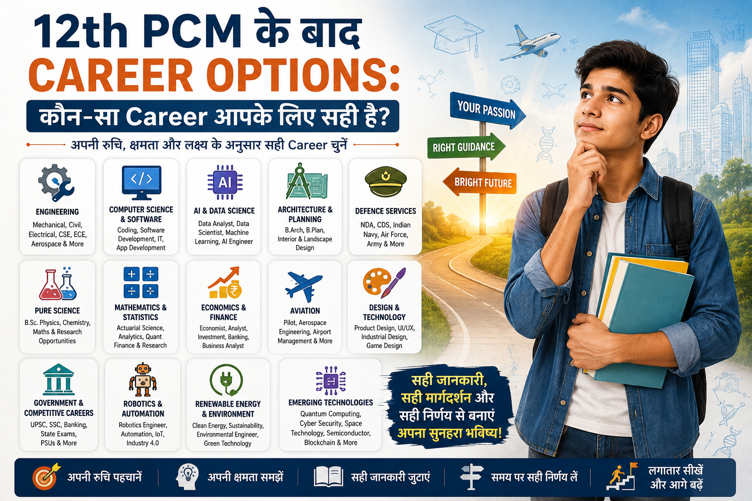 12th PCM के बाद Career Options: कौन-सा Career आपके लिए सही है?