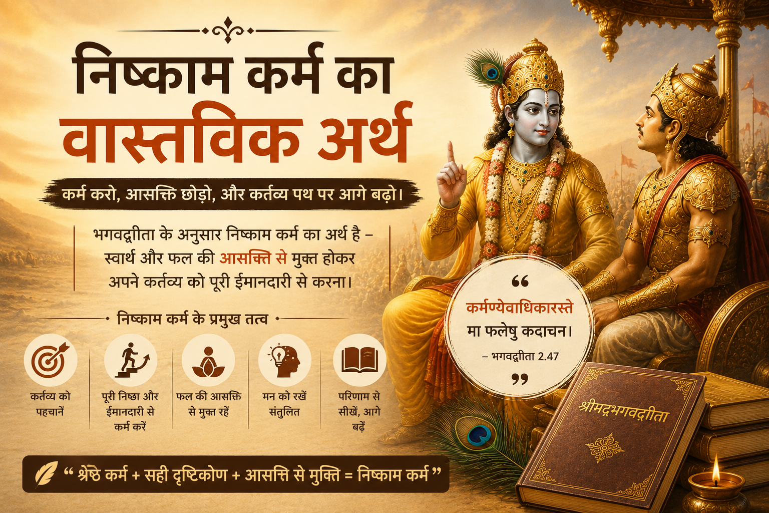 निष्काम कर्म का वास्तविक अर्थ क्या है? गीता के अनुसार समझिए इसका गहरा अर्थ